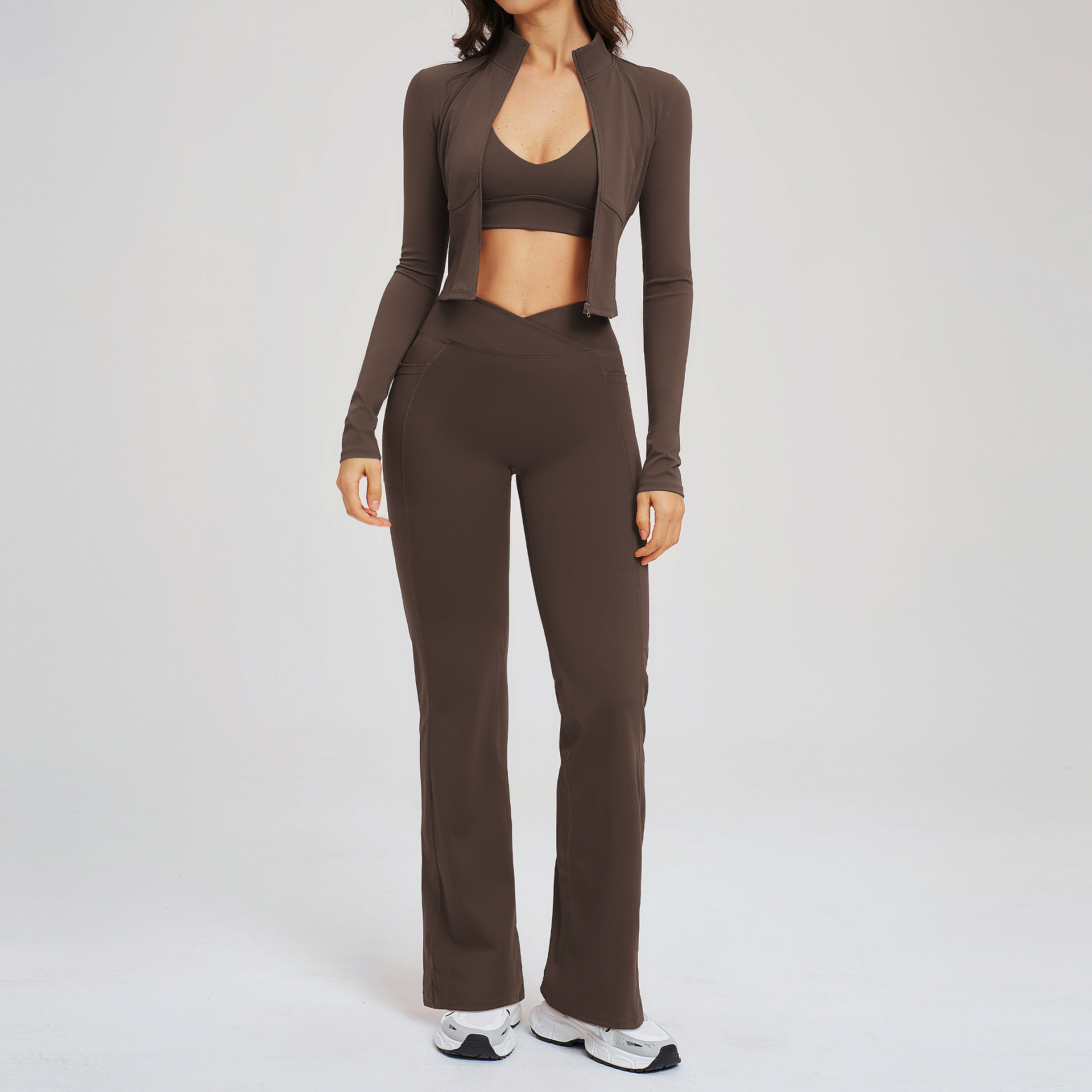 طقم يوجا رياضي نسائي من 3 قطع، - مراجعة Compression Long Pant وسعره