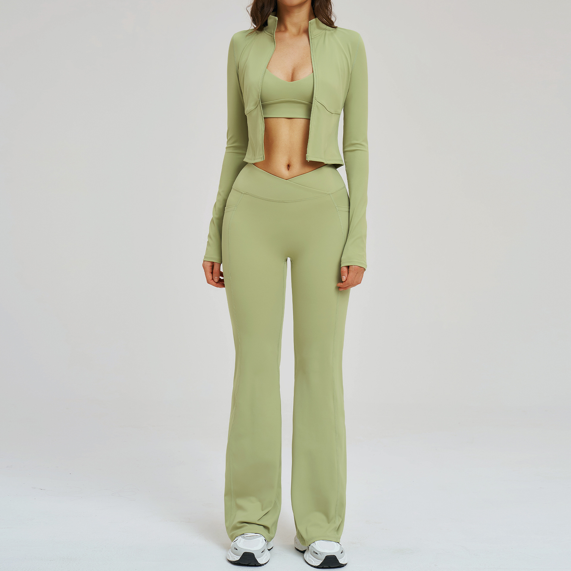 طقم يوجا رياضي نسائي من 3 قطع، - مراجعة Compression Long Pant وسعره