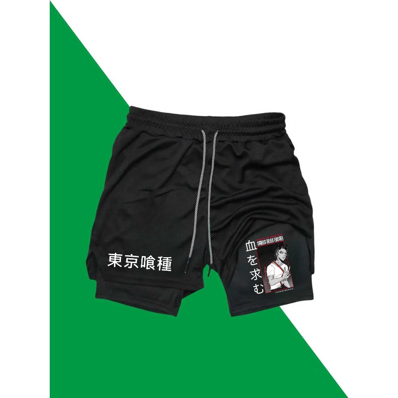 طوكيو الغول طباعة 2in1 تشغيل ت - مراجعة Compression Shorts Athletes وسعره